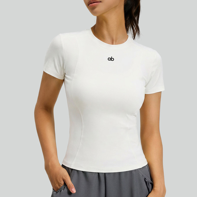 T Shirt Tight Fit - Camiseta de Yoga Feminina de Verão,